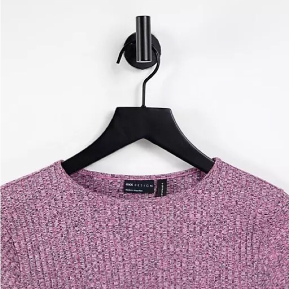 ASOS Design super crop top in pink space dye 🐽 US 14 - Picture 4 of 12